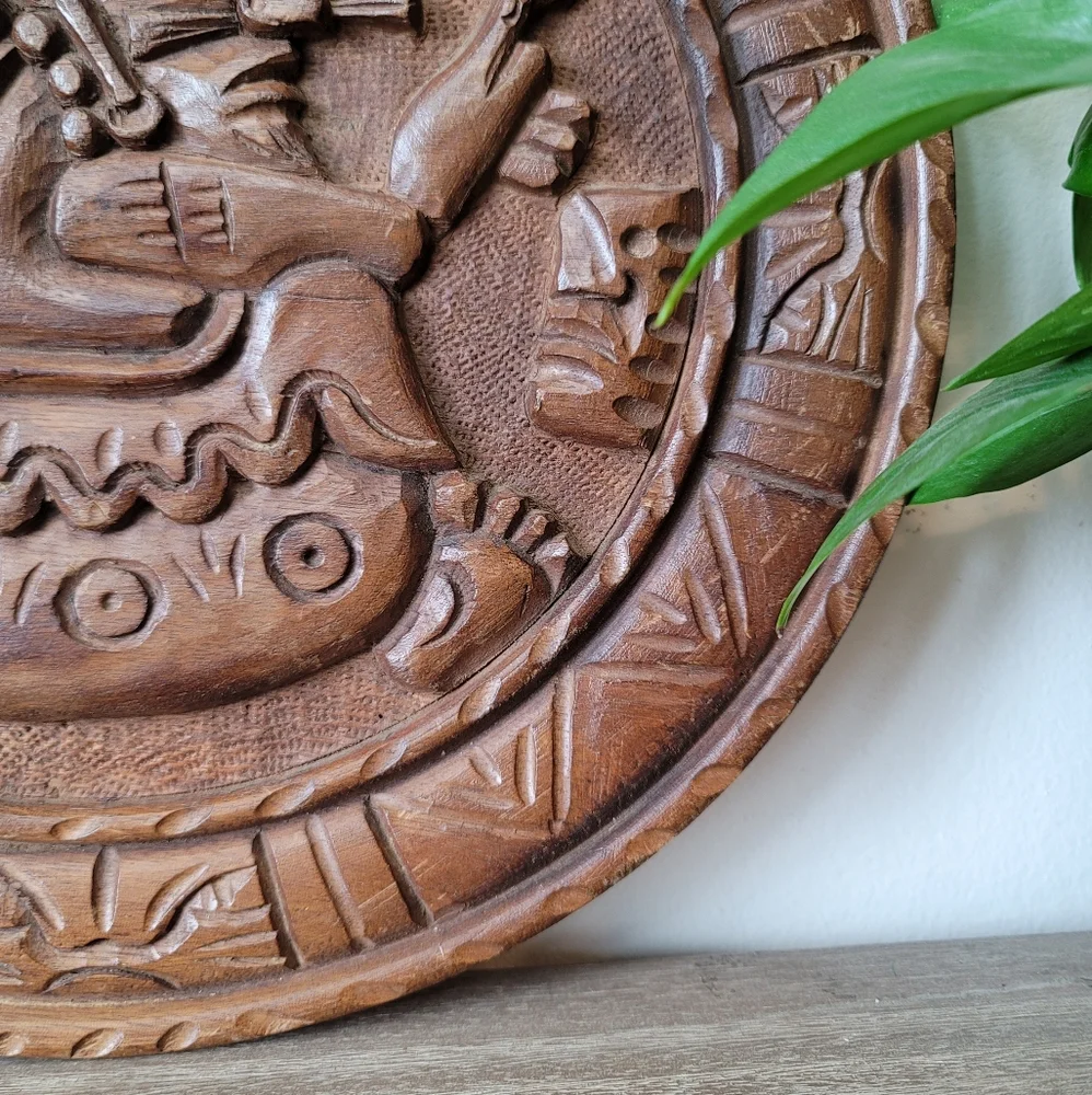 VTG Carved Wood Tribal Wall Art
